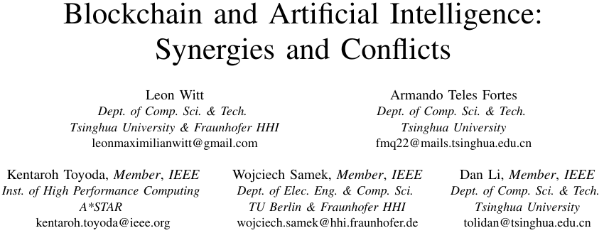 Figure 2: Complementarity and opposition between blockchain and AI